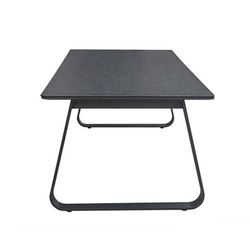Garden dining table made of aluminium and ceramic glass in anthracite and dark grey, 220 x 100 x 75 cm | Babylon