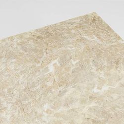 Garden dining table made of aluminium and ceramic glass in beige, 210 x 90 x 75 cm | Orick