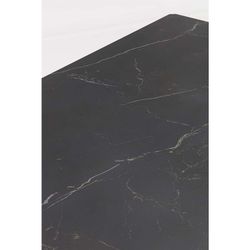 Garden dining table made of aluminium and porcelain in anthracite and black, 200 x 90 x 75 cm | Boori