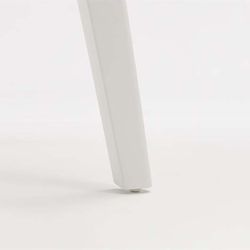 Aluminum, porcelain, and rope garden dining set in white and greige | Nelayan