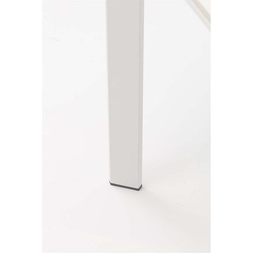 Garden dining table made of aluminium and white porcelain, 200 x 90 x 75 cm | Boori