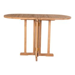 Table à manger de jardin en bois de teck naturel, 120 x 60 x 75 cm | Huelva