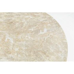 Havespisesæt med rundt bord lavet af aluminium, keramik og textilene i taupe | Orick