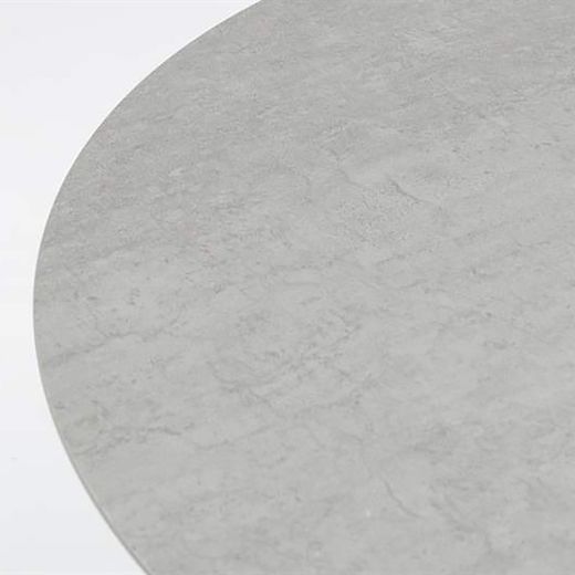 Round garden dining table made of aluminium and porcelain in anthracite and medium grey, 120 x 120 x 75 cm | Bais