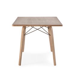 Rectangular wooden dining table in washed oak color, 180 x 90 x 76 cm | Lujan