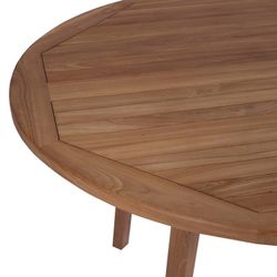 Garden dining set in natural teak and black Batyline | Candon