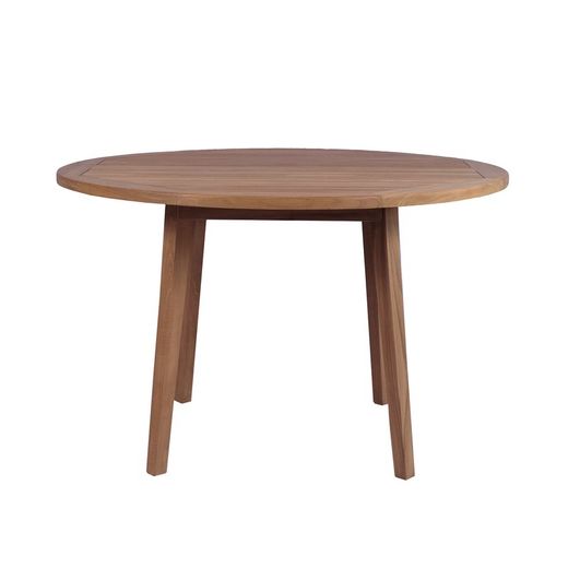 Garden dining set in natural teak and black Batyline | Candon