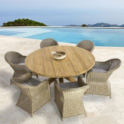 Garden dining set in natural color | Bamho + Córdoba