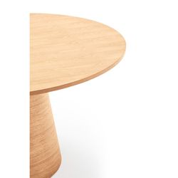 Round wooden dining table in natural color, 137 x 137 x 75 cm | Cep