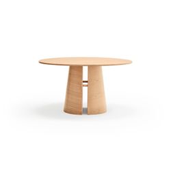 Round wooden dining table in natural color, 137 x 137 x 75 cm | Cep