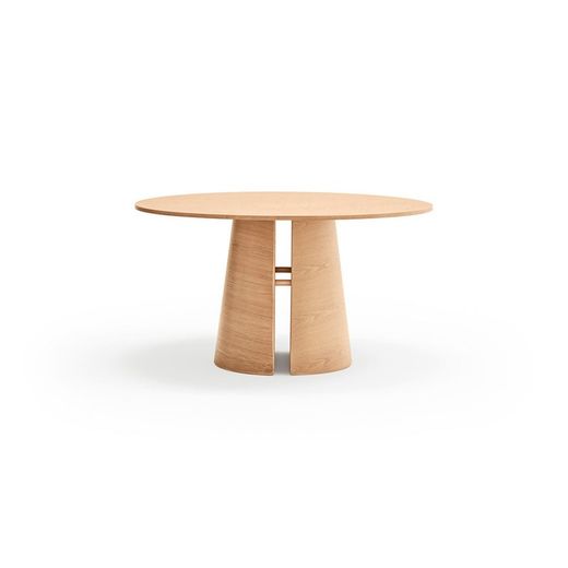 Round wooden dining table in natural color, 137 x 137 x 75 cm | Cep