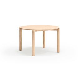 Mesa de comedor redonda de madera en color natural claro, 125,3 x 120 x 75,2 cm | Atlas