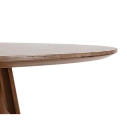 Round wooden dining table in washed oak color, 120 x 120 x 75 cm | Zuri