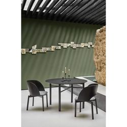 Runder Esstisch aus Holz in Schwarz, 120 x 120 x 75 cm | Eilen