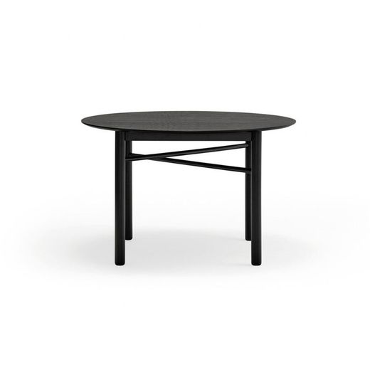 Runder Esstisch aus Holz in Schwarz, 120 x 120 x 75 cm | Eilen