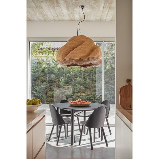 Runder Esstisch aus Holz in Schwarz, 120 x 120 x 75 cm | Eilen