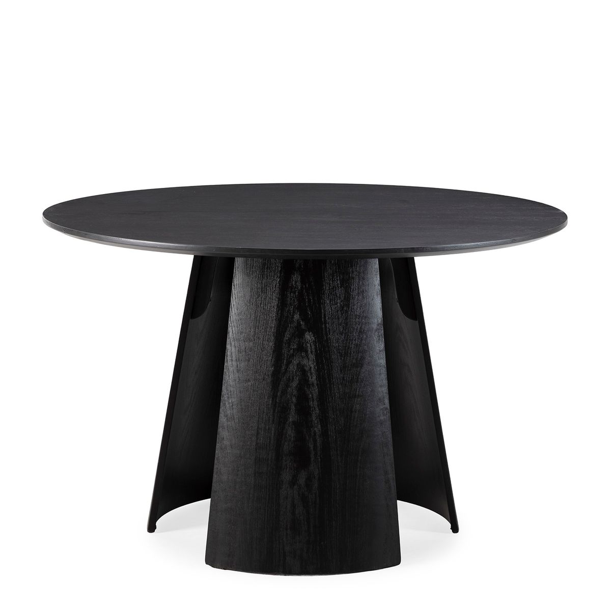 Mesa de comedor redonda de madera en negro, 120 x 120 x 75 cm | Zuri