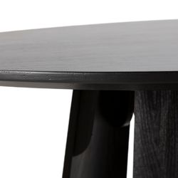 Table de salle à manger ronde en bois noir, 120 x 120 x 75 cm | Zuri
