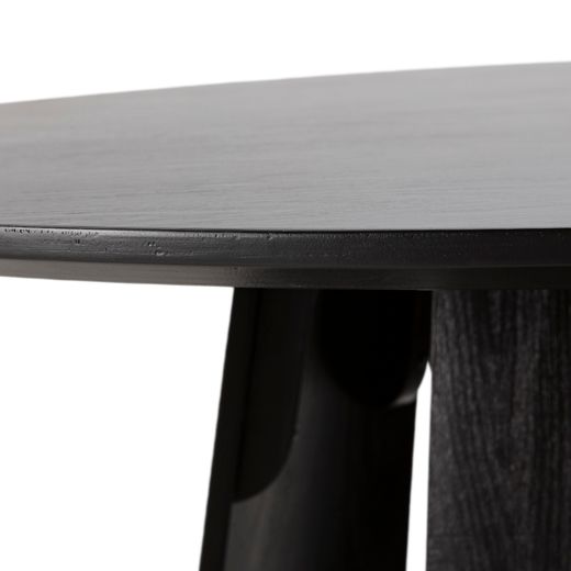 Table de salle à manger ronde en bois noir, 120 x 120 x 75 cm | Zuri