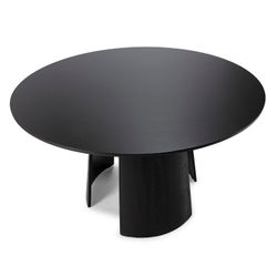 Table de salle à manger ronde en bois noir, 120 x 120 x 75 cm | Zuri
