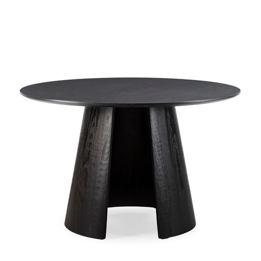 Table de salle à manger ronde en bois noir, 120 x 120 x 75 cm | Zuri