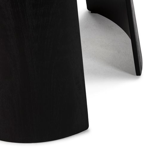 Table de salle à manger ronde en bois noir, 120 x 120 x 75 cm | Zuri