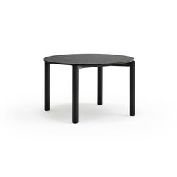 Runder Esstisch aus Holz in Schwarz, 125,3 x 120 x 75,2 cm | Atlas