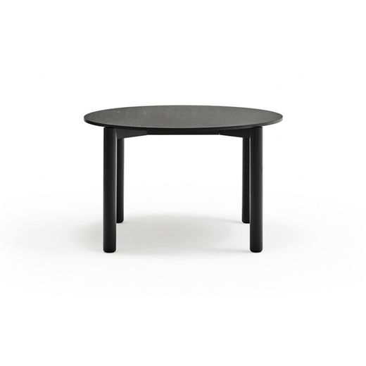 Runder Esstisch aus Holz in Schwarz, 125,3 x 120 x 75,2 cm | Atlas