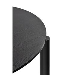 Runder Esstisch aus Holz in Schwarz, 125,3 x 120 x 75,2 cm | Atlas