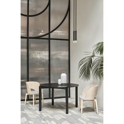 Runder Esstisch aus Holz in Schwarz, 125,3 x 120 x 75,2 cm | Atlas