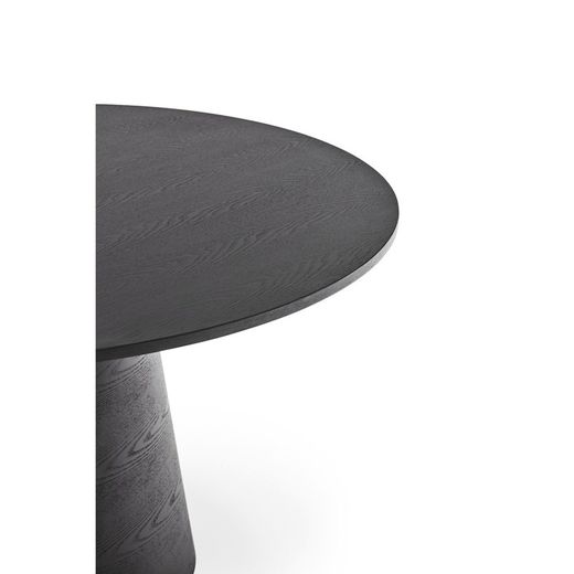 Runt matbord i trä i svart, 137 x 137 x 75 cm | Stenål