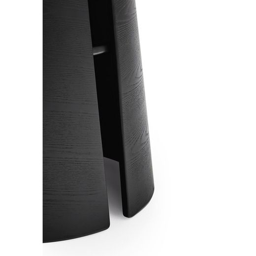 Runt matbord i trä i svart, 137 x 137 x 75 cm | Stenål