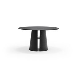 Mesa de comedor redonda de madera en negro, 137 x 137 x 75 cm | Cep