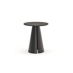 Round wooden dining table in black, 65 x 65 x 75 cm | Cep
