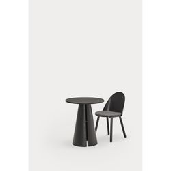 Round wooden dining table in black, 65 x 65 x 75 cm | Cep