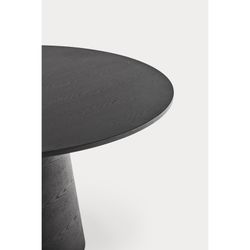 Round wooden dining table in black, 65 x 65 x 75 cm | Cep