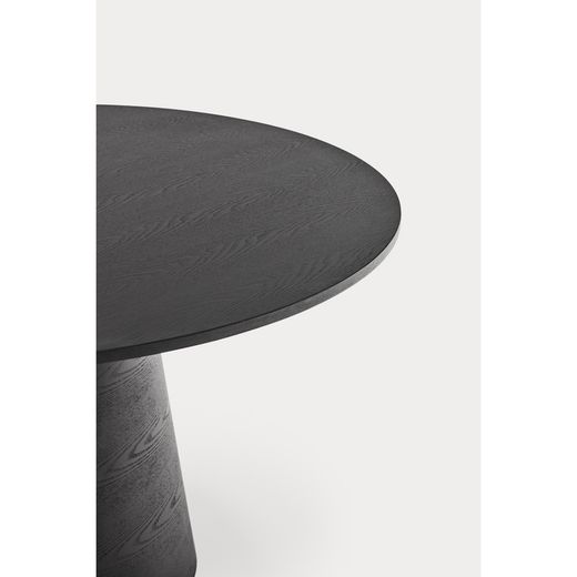 Round wooden dining table in black, 65 x 65 x 75 cm | Cep