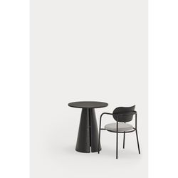 Round wooden dining table in black, 65 x 65 x 75 cm | Cep