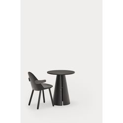 Round wooden dining table in black, 65 x 65 x 75 cm | Cep