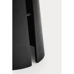 Round wooden dining table in black, 65 x 65 x 75 cm | Cep