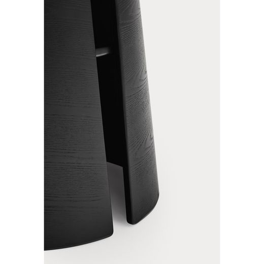 Round wooden dining table in black, 65 x 65 x 75 cm | Cep