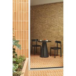 Round wooden dining table in black, 65 x 65 x 75 cm | Cep