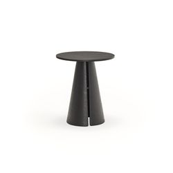 Round wooden dining table in black, 65 x 65 x 75 cm | Cep