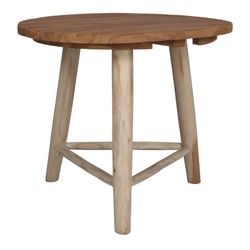 Runt matbord i teak i natur, Ø 90 x 80 cm | Millery