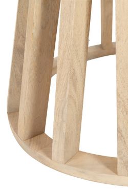 Tavolo da pranzo rotondo ELI in legno di mango naturale, Ø110x76 cm