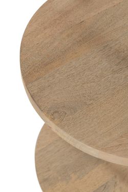 Tavolo da pranzo rotondo ELI in legno di mango naturale, Ø110x76 cm