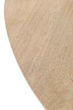 Tavolo da pranzo rotondo ELI in legno di mango naturale, Ø110x76 cm