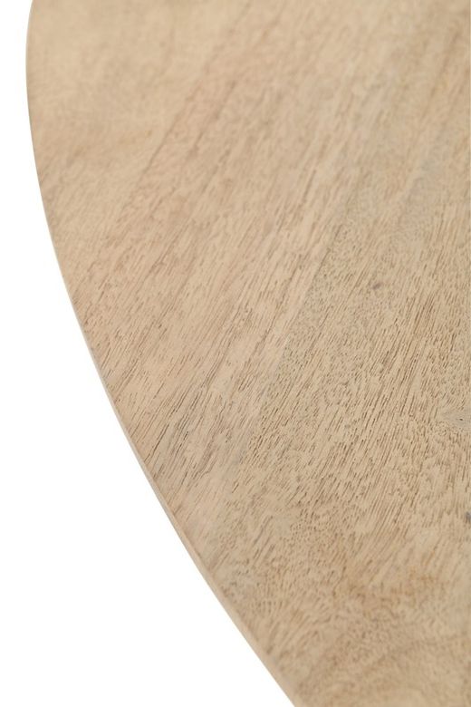Στρογγυλή Τραπεζαρία ELI από φυσικό ξύλο Mango, Ø110x76 cm