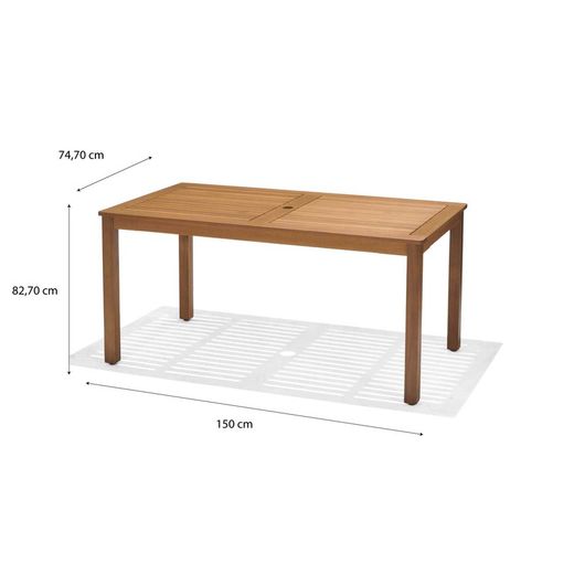 Garden Table Chillvert Milan Wood 150x83x74 cm