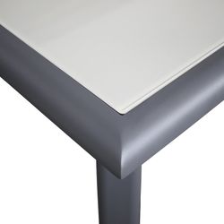 Garden Table Chillvert Portofino Aluminum and Glass 180x100x75 cm Gray